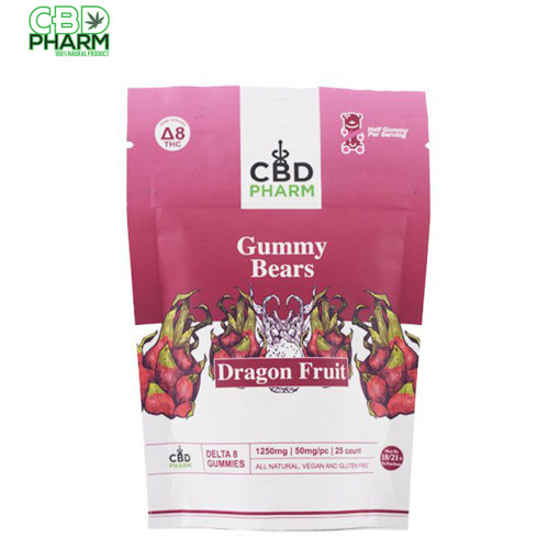 CBD PHARM DELTA 8 GUMMIES 1250MG 25CT/BAG